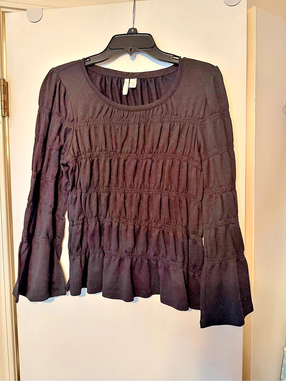 Cato Long Sleeve Blouse in Black Size Medium